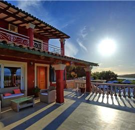 8 Bedroom villa with pool & seaview, near Acharavi, sleeps 16-18